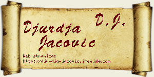 Đurđa Jačović vizit kartica